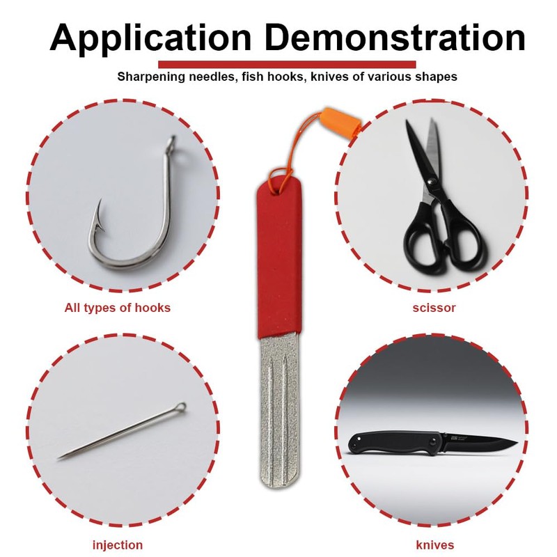 SJDOFU V-Groove Dart Sharpener, 3 PCS Hook Sharpener, Rapid Sharpening