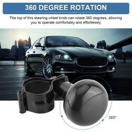Akozon Steering Wheel Knob Car Steering Aid Universal Steering Wheel Knob Spinner Handle Knob Car Steering Wheel Knob Black Heavy Duty Steering Wheel Knob Spinner Handle Ball