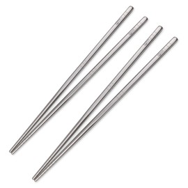 TITECOUGO Ultra Lightweight Titanium Chopsticks, My Chopsticks, Chopsticks, Vegetable Chopsticks, Square Shaped, Outdoor, Camping, BBQ, Square Chopsticks, Anti-Slip, Portable Chopsticks for Travel,