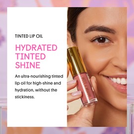Winky Lux Enchanted Very There Lip Oil - Hydrating Nude Brown Tint with Jojoba Oil, Non-Sticky Glossy Lip Oil, Tinted Brown Gloss for Juicy Lips & Soft Vanilla Scent