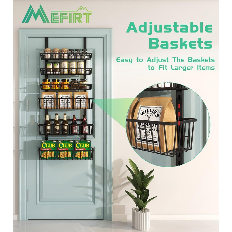 Mefirt Over The Door Pantry Organizer, Pantry Organization and Storage,