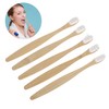 Outanaya 5pcs Portable Manual Toothbrushes for Adults Soft Bristle Round