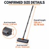 3-in-1 Floor Scrub Brush for Household Cleaning – Long Handle