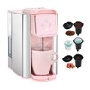 Mecity Pink Coffee Maker 3-in-1 Single Serve Coffee Machine, For