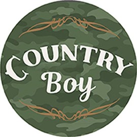 CARSON CAR Coaster-Single (1) Absorbent Stone Coasters for Cup Holders-Country BOY