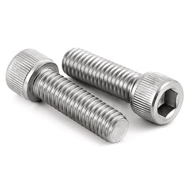M8-1.25 x 30mm Socket Head Cap Screws Bolts, Allen Socket Drive, Stainless Steel 18-8 (304), Full Thread, Bright Finish, Machine Thread, 20 PCS