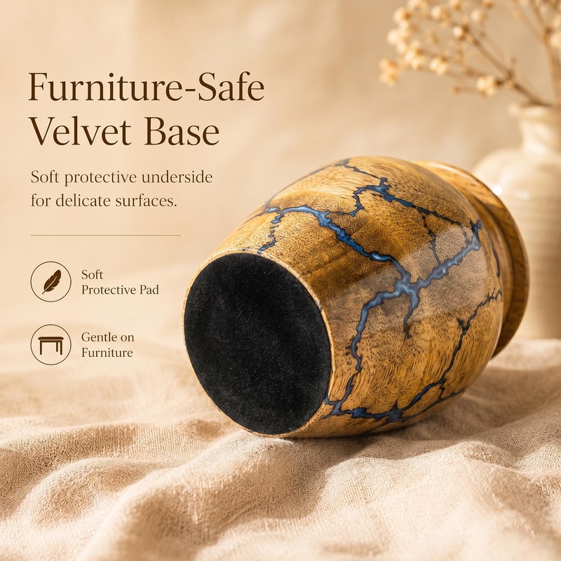 Handcrafted Wooden Cremation Urn for Human Ashes – Memorial Urn
