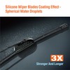 WOWIPER Silicone Windshield Wiper Blades with Rear Wiper Blade for