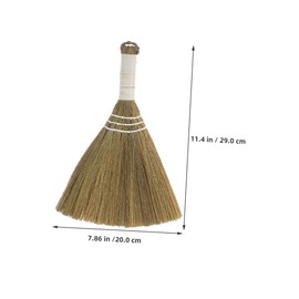 Ipetboom 2pcs Vietnamese Grass Broom: Handwoven Cleaning Sweeper Brush for Home Office - Compact Handheld Dust Broom for Tabletop Floor Cleaning