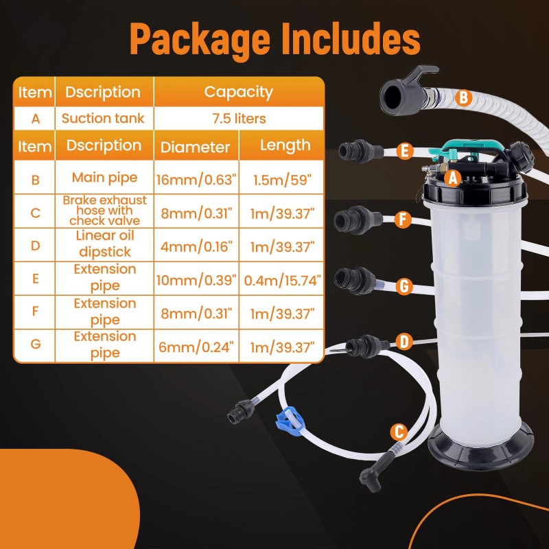 BFO 7.5L Manual & Air Compressor Oil Extractor Pump for