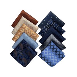 Yamoloz 10 Pack Men's Pocket Squares, Soft Hankies Premium Mens Pocket Square Handkerchiefs Set
