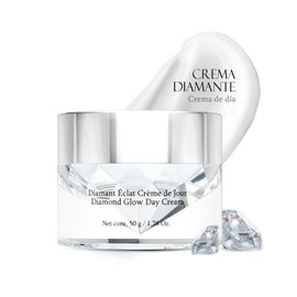 Marie d'Argan Crema Facial De Día Antiedad 50 g Con Hialuronato De Sodio, Niacinamida Y Polvo De Diamante, Hidratante, Iluminadora, Para Piel Seca Y M
