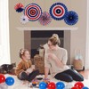 Hanging Paper Fan Party Set, Red/White/Blue Hanging Paper Fan Set,
