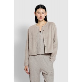 JAJU [JAJU/자주] 여 코지 플리스 라운지 가디건_멜란지베이지 [JAJU] Women's Cozy Fleece Lounge Cardigan_Melange Beige