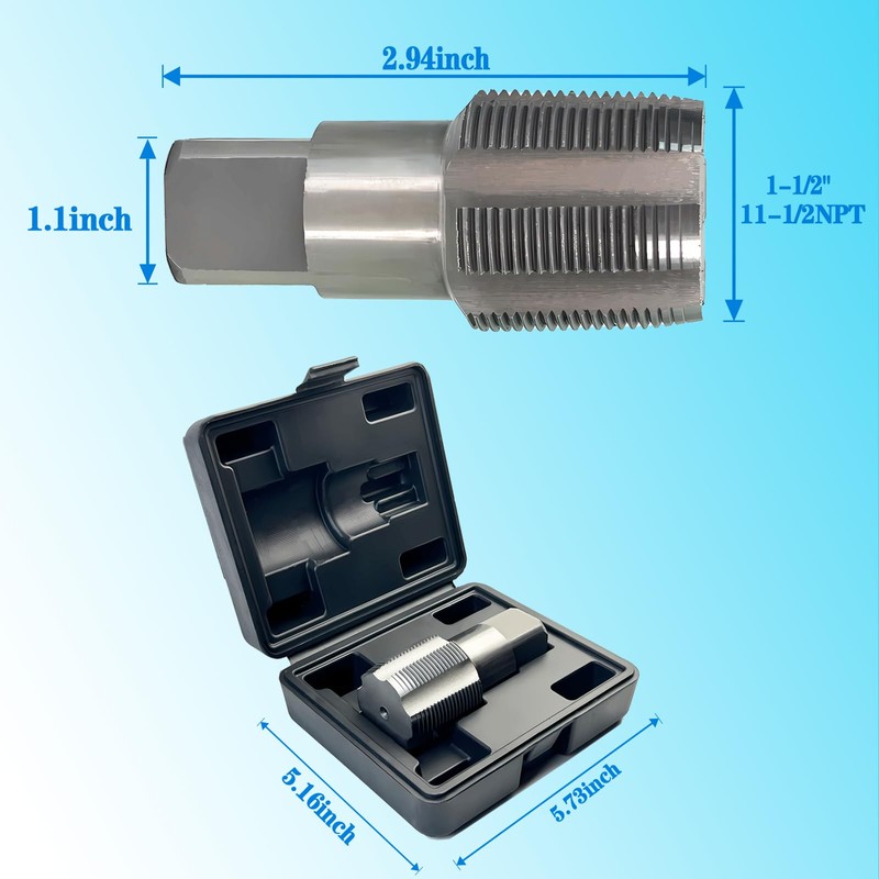 1-1/2"-11-1/2 NPT Pipe Tap, 1-1/2"-11-1/2 NPT Tap Carbon Steel Hand