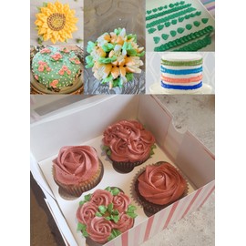 Russian Leaf Piping Tip Set,#65 66 67 68 70 74 352 Icing Tips for Leaves,Ruffles,Petals,Smal Leaf Decorating Tips wth Standard Plastic Coupler,8 Pcs