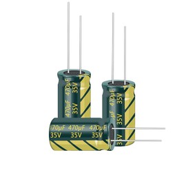 Willwewon 20pcs 35v 470UF Kondensator 10x16mm(0.39x0.63in) Hochfrequenz Aluminium-elektrolytische Kondensatoren für TV, LCD-Monitor, Spiel