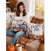 Fall Pillow Covers 18x18 Set of 2 Velvet Farmhouse Rustic
