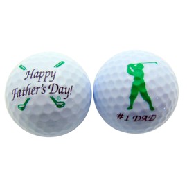 Westman Works Happy Fathers Day Set of 2 Golf Ball Gift Pack for #1 Golfer Dad