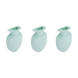 Pastlla 3pcs Wall Mounted Flower Vase Sticky Vase Wall Hanging Resin Flower Vase Hanging Flower Pot with Hook for Fridge Door Office Wedding Bathroom Decoration Green