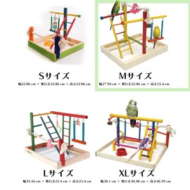 Penn-Plax Bird Life Wooden Playpen – Perfect for Parakeets, Lovebirds, Parrotlets, Cockatiels, and Green Cheek Conures – Medium