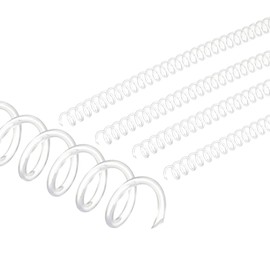 PATIKIL 11mm(7/16") Plastic Spiral Binding Coils, 100 Pcs Binding Spirals 80 Sheet Capacity 3:1 Pitch Binding Spirals for Binding Paper Sheets, Transparent
