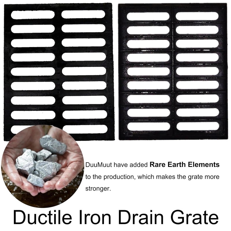 MASSLUNT Cast Iron Drain Grate 20x16 in, C-Class 56200 lbs