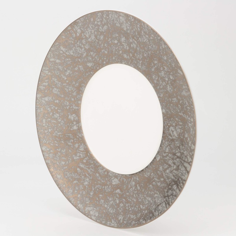 Narumi 51356-5665 Plate, Japanese Paper (Platinum), 9.4 inches (24 cm),