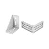 sourcing map 5Pcs Inside Corner Bracket Gusset, 77x77x40mm 4080 Angle