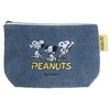 Nakajima Corporation Peanuts Snoopy 75th Cosmetic Pouch, Blue, 204417-24, H