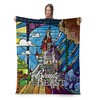 Beauty and The Beast Stained Glass – 50x60 Soft Fleece