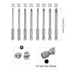 HARFINGTON 8pcs Phillips Screwdriver Bit PH1(3.0/4.0/4.5/5.0) PH2(4.0/4.5/5.0/6.0) S2 Steel 1/4"