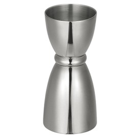 uxcell Cocktail Jigger, 1oz/1.5oz Glass Measuring Cup, Stainless Steel Rim Bell Jigger Measuring Cup Bar Kit for Wine Drink Cocktail, Silver