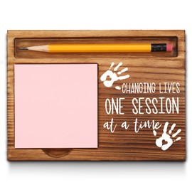 Changing Lives One Session at a Time Sticky Note Holder Gifts for Speech Pathology Assistant, Therapy, Occupational Therapy, Therapist, Self-Stick Note Pad Holders GAA29