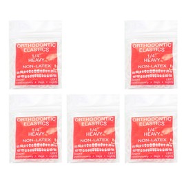 JMU Orthodontic Elastics 1/4 Inch 6.5oz Heavy 500 pack Intraoral Elastic Bands Latex Free Dental Rubber Bands Made in USA