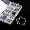 Akozon Retaining Ring Set, E Clip Replacement Set, 120 Pieces,