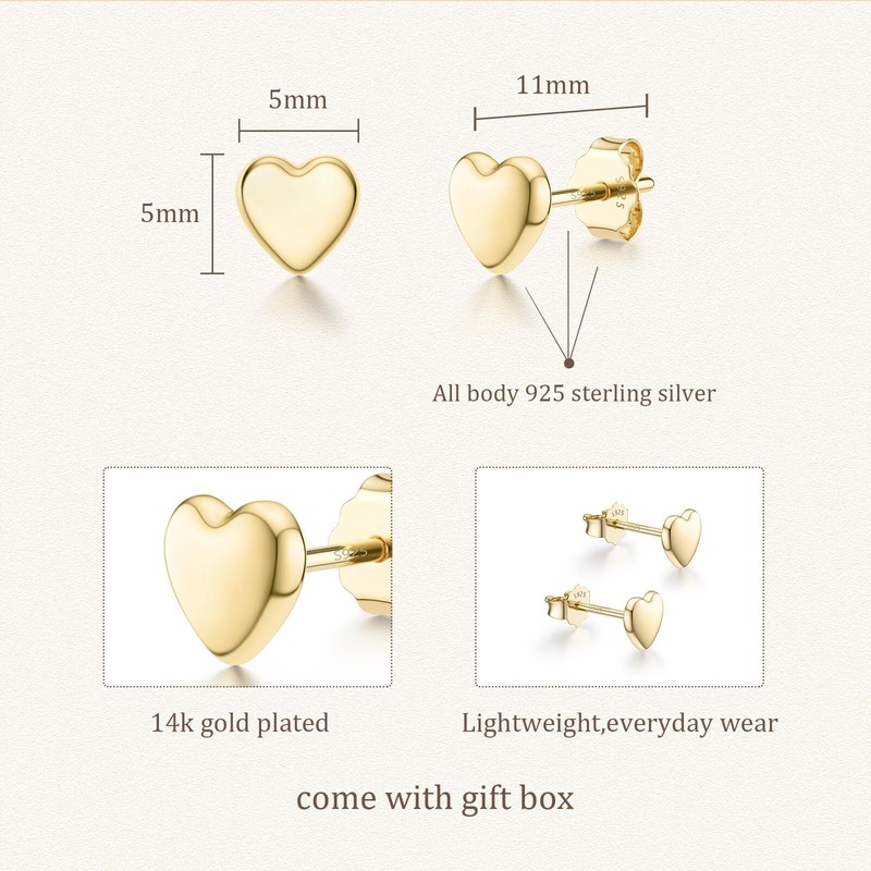 JIAYIQI 925 Sterling Silver Stud Earrings Simple Mini Bar Circle