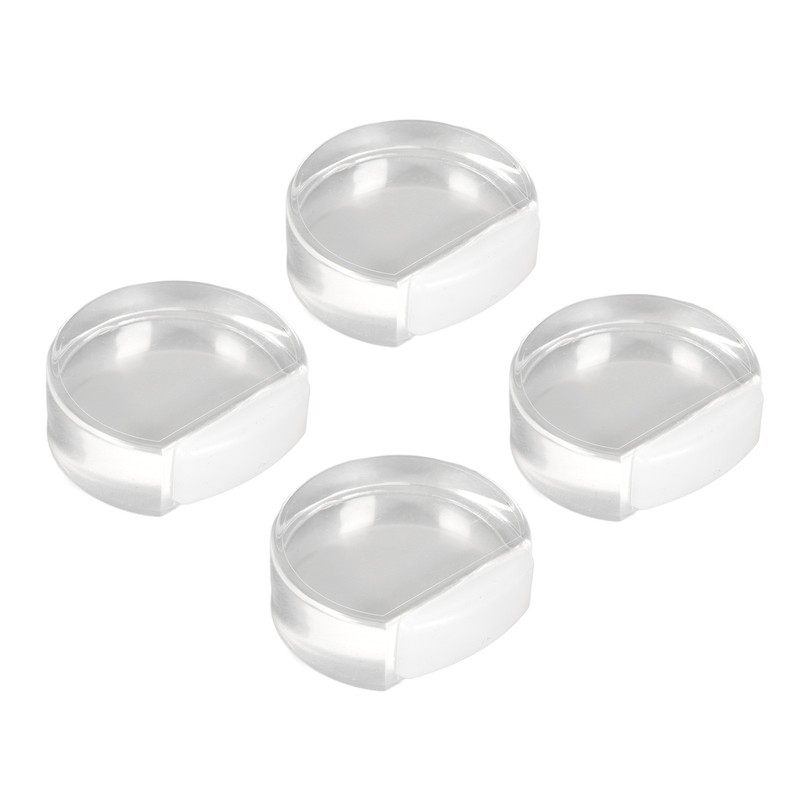 4pcs Transparent Door Stopper Soft Acrylic Door Holder Prevent Impact