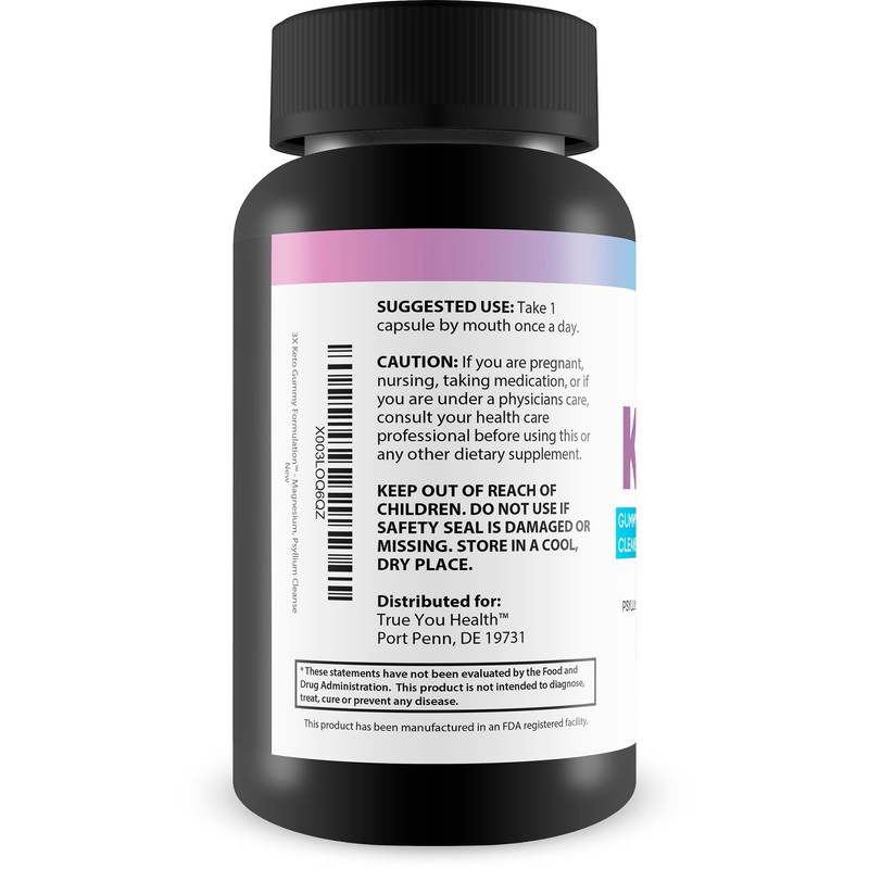 3X Keto Gummy Formulation Cleanse Capsules 90 Day Supply 1