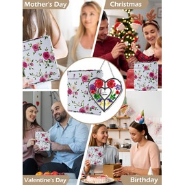 KY&BOSAM Heart Suncatchers Grandma Gift Ornament Stained Glass Sun Catcher Garden hangings Windows with Pressed Flower Heart Embedded in Glass Gifts for Grandma Mother`s Day Birthday Gifts