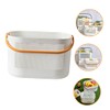 ABOOFAN Plastic Storage Basket with Handles Ventilated Organizer for Bathroom