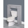 Zenna Home Lift Top Storage Console Cabinet Bathroom Spacesaver, Gray