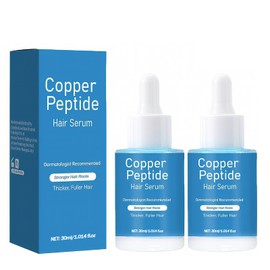 GHK-CU Copper Peptide Hair Growth Serum, Copper Peptide Hair Growth Oil, Hair Oil for Dry Damaged Hair, Thinning Hair, Reduces Hair Loss, Promotes Regrowth for Women & Men