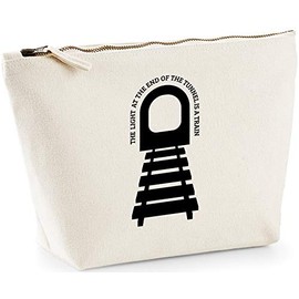 Hippowarehouse The Light At The End Of The Tunnel Is A Train printed make up cosmetic wash bag 18x19x9cm