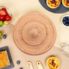 Pvczool Round Box in Rattan, Fruit Basket in Wicker with