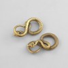 Brass Snake Figurine Miniature Ornament, Handcrafted Decorative Animal Sculpture for