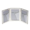 5 x 7-inch Silver Flat Edge TRIPLE PORTRAIT Photo Frames