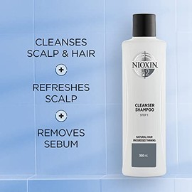 NIOXIN - Champú antigrasa limpiador - para Cabello Fino, Natural y muy Debilitado - Sistema 2 - paso 1 - 1L