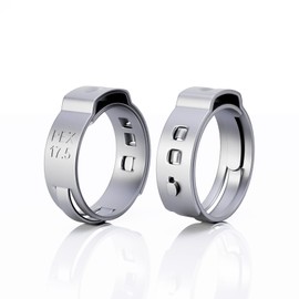 50 Pack 1/2 Inch PEX Cinch Clamps Rings, 304 Stainless Steel PEX Crimp Rings, Pinch Clamps for PEX Tubing Pipe Fittings Connection