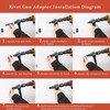JIOGOWISE 2-in-1 Design Cordless Rivet Gun Adapter and Rivet Nut
